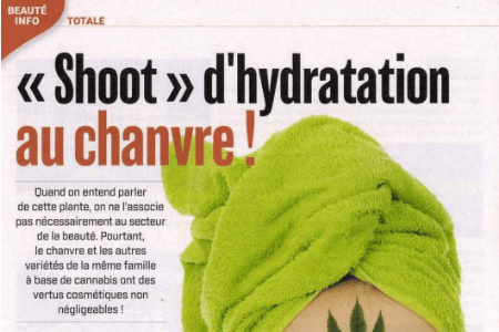 SANTE INFO (Avril - mai 2019) : « « Shoot » d'hydratation au chanvre ! » A. M.
