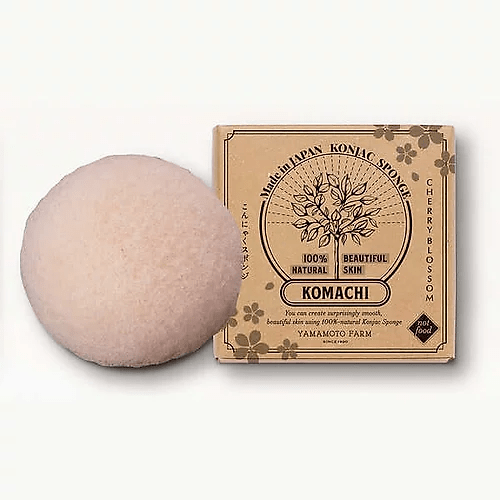 éponge konjac à l'argile rose bijin