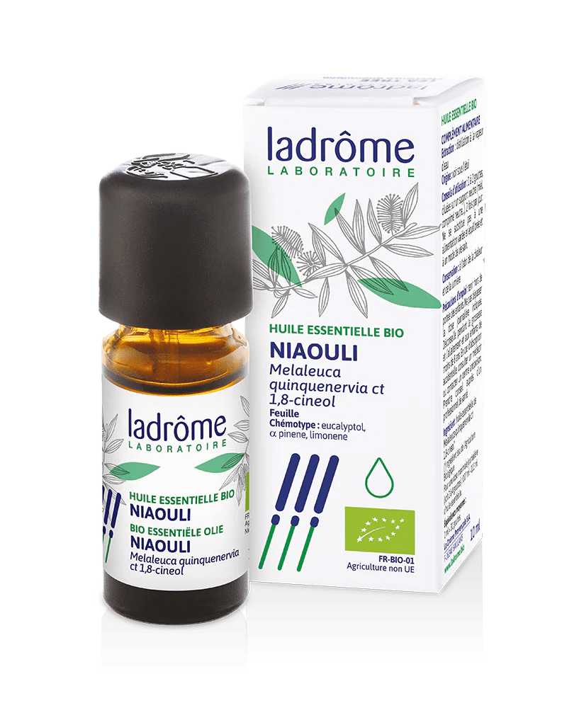 huile essentielle niaouli ladrome laboratoire, combattre rhume produit bio et locaux