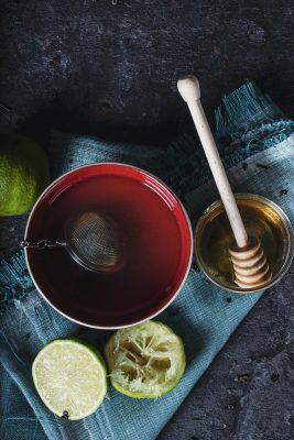 recette boisson chaude hiver, tisane au thym et citron
