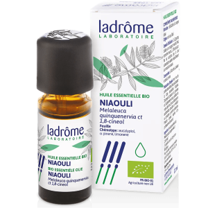huile essentielle niaouli ladrome laboratoire, combattre rhume produit bio et locaux